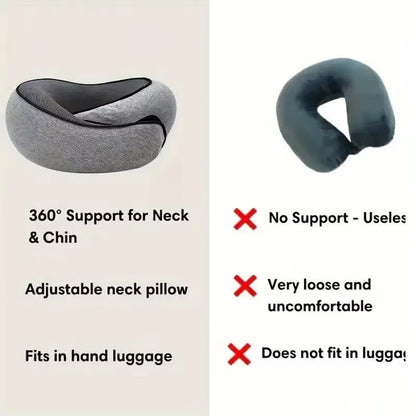 Memory Foam Travel Neck Pillow U-Shaped Pillow Snail Style Travel Neck Support Portable Adjustable Soft Noon Break Sleep Pillows